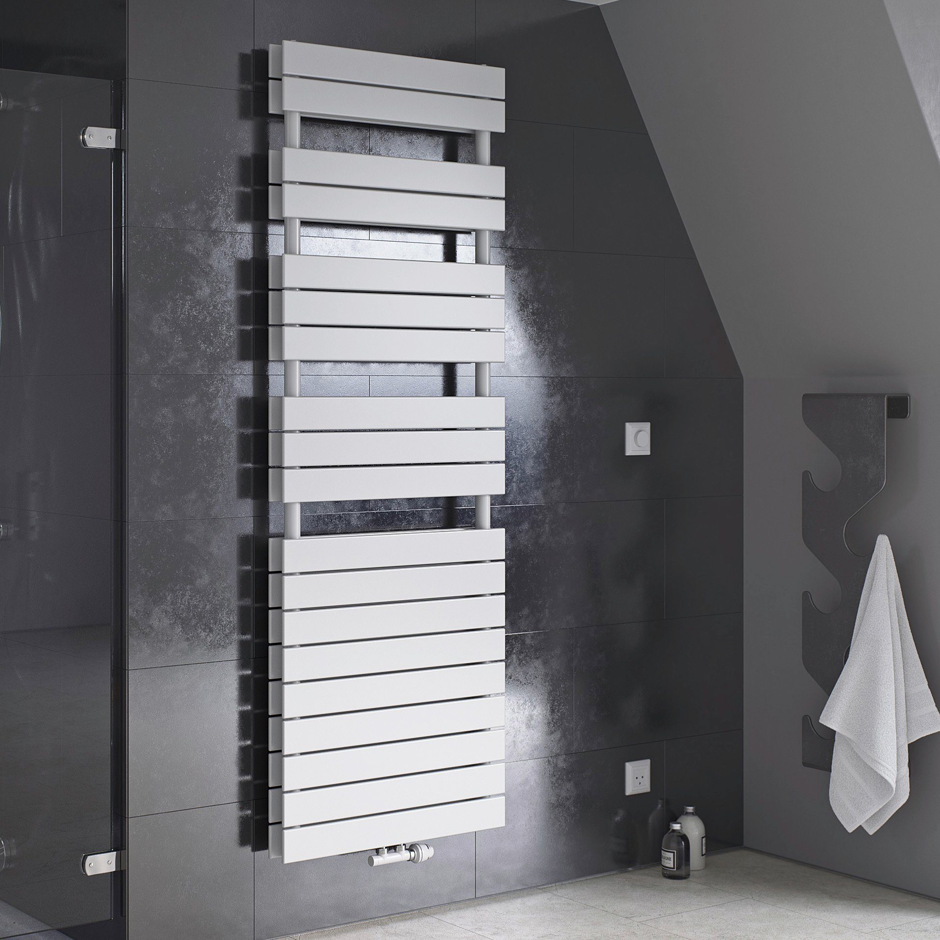 Ximax Badheizkörper P2 Duplex 1720 mm x 500 mm, 1341 Watt, Mittenanschluss, weiß
