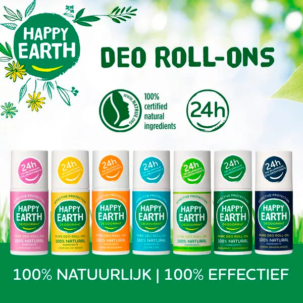 Dezodorant v valju Happy Earth 100% naravni cedrovo-limetin 75 ml