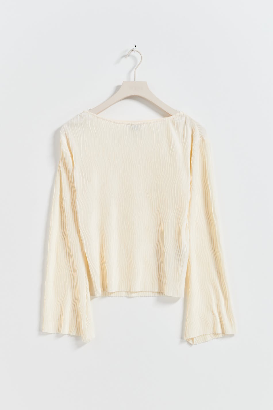 Pleated boatneck top