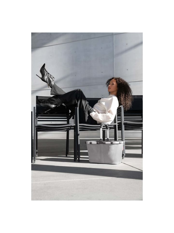Reisenthel carrybag - Einkaufskorb (frame twist powder blue) in herringbone grey günstig kaufen onesize