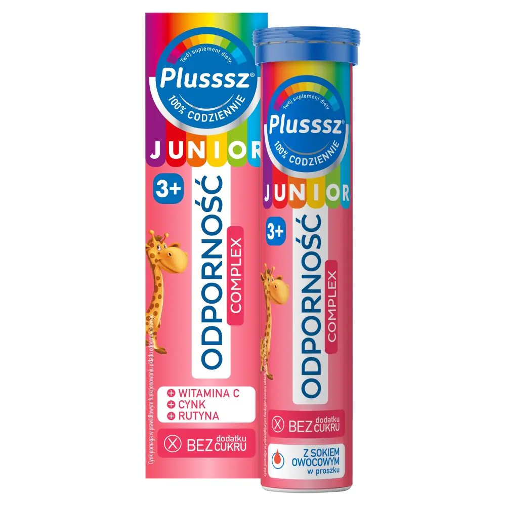 Plusssz Junior Immunity Complex, Αναβράζοντα Δισκία, Γεύση Βατόμουρο-Φράουλα