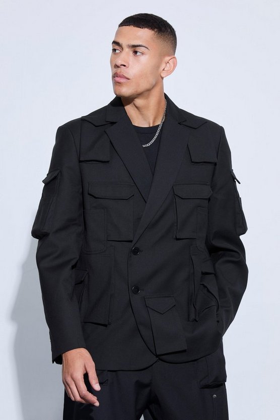 Oversize Blazer mit extremen Taschen