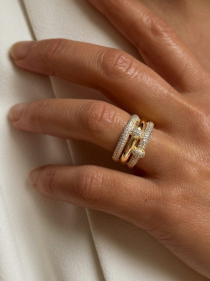 DI GIORGIO Vergold. Ring mit Edelsteinen günstig kaufen