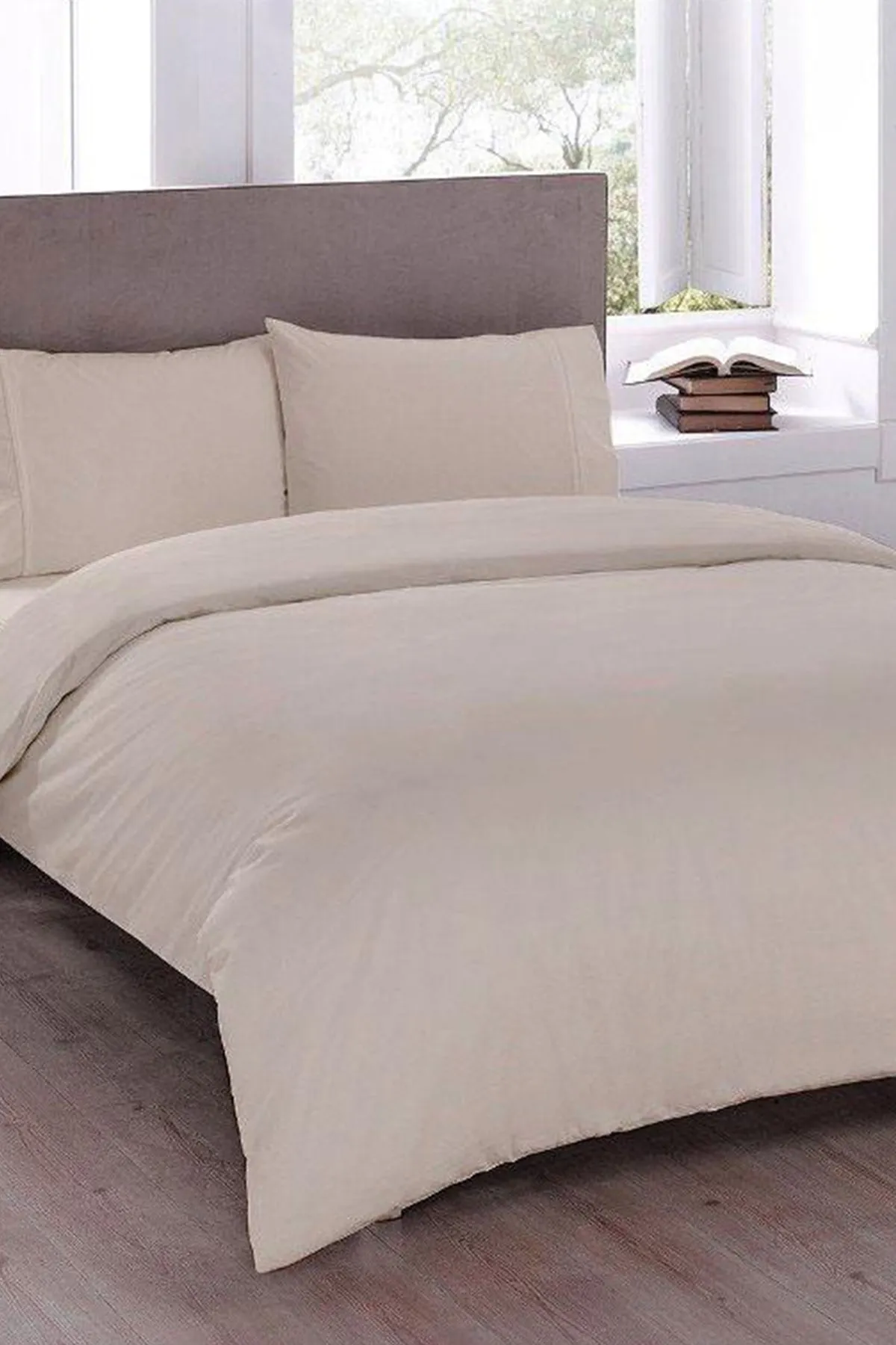 Çeyiz Diyarı  Cremefarbenes Pure-Doppelbettbezug-Set