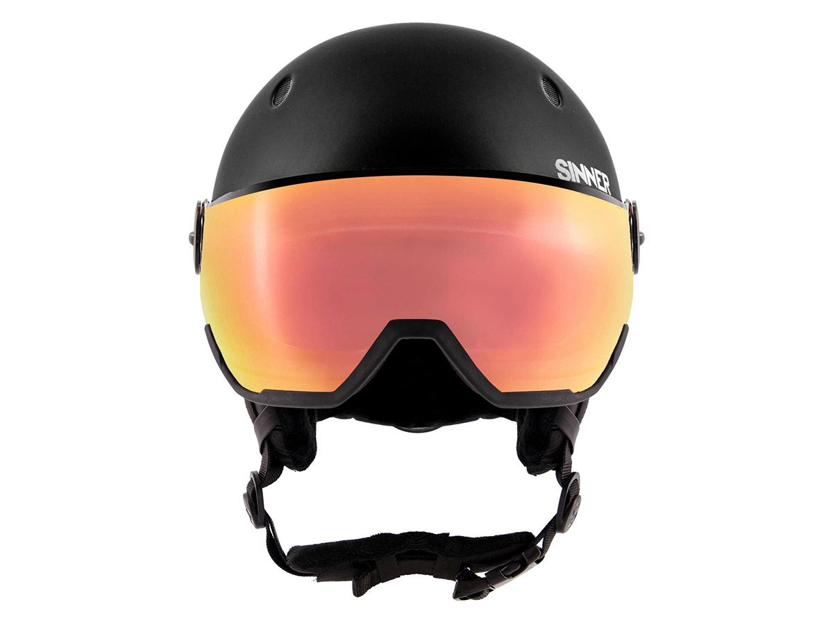Sinner Titan Black Red Skihelm mit Visier