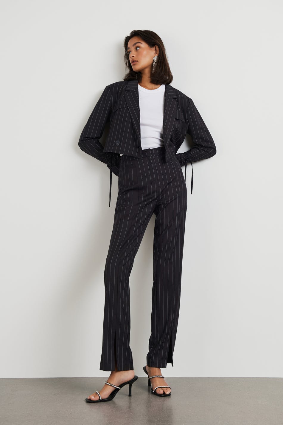Kim front slit trousers