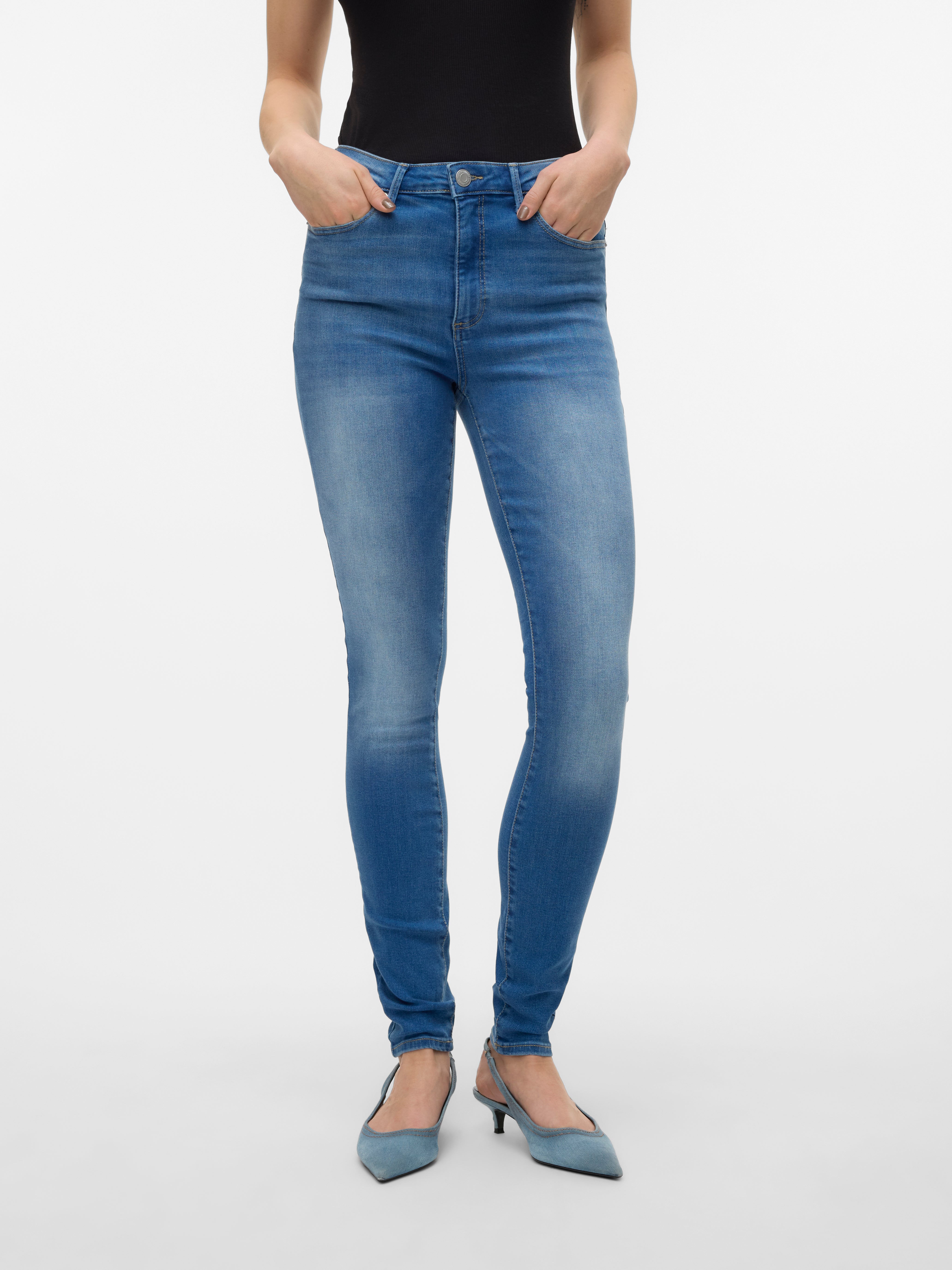 VMSOPHIA Hohe Taille Skinny Fit Jeans