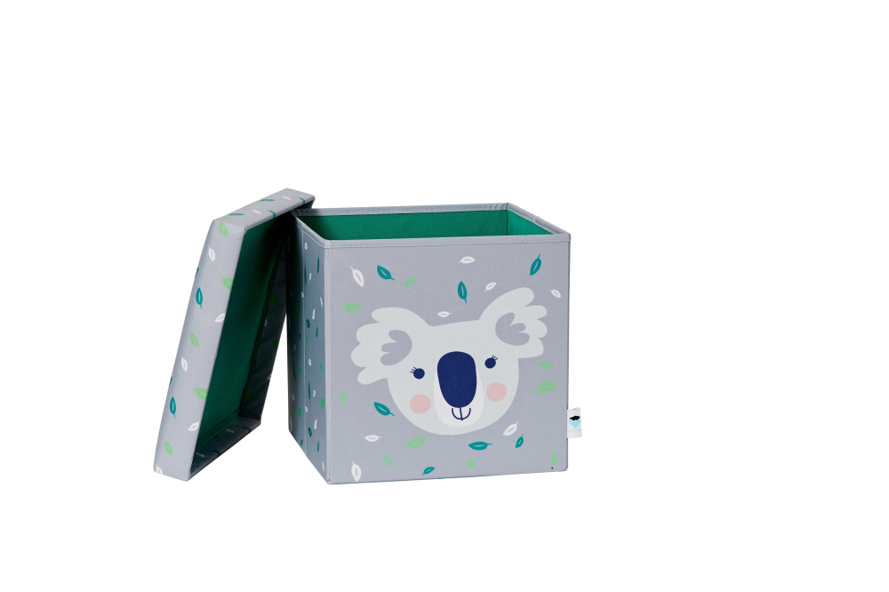 Sitzhocker Kids Grau mit Druck