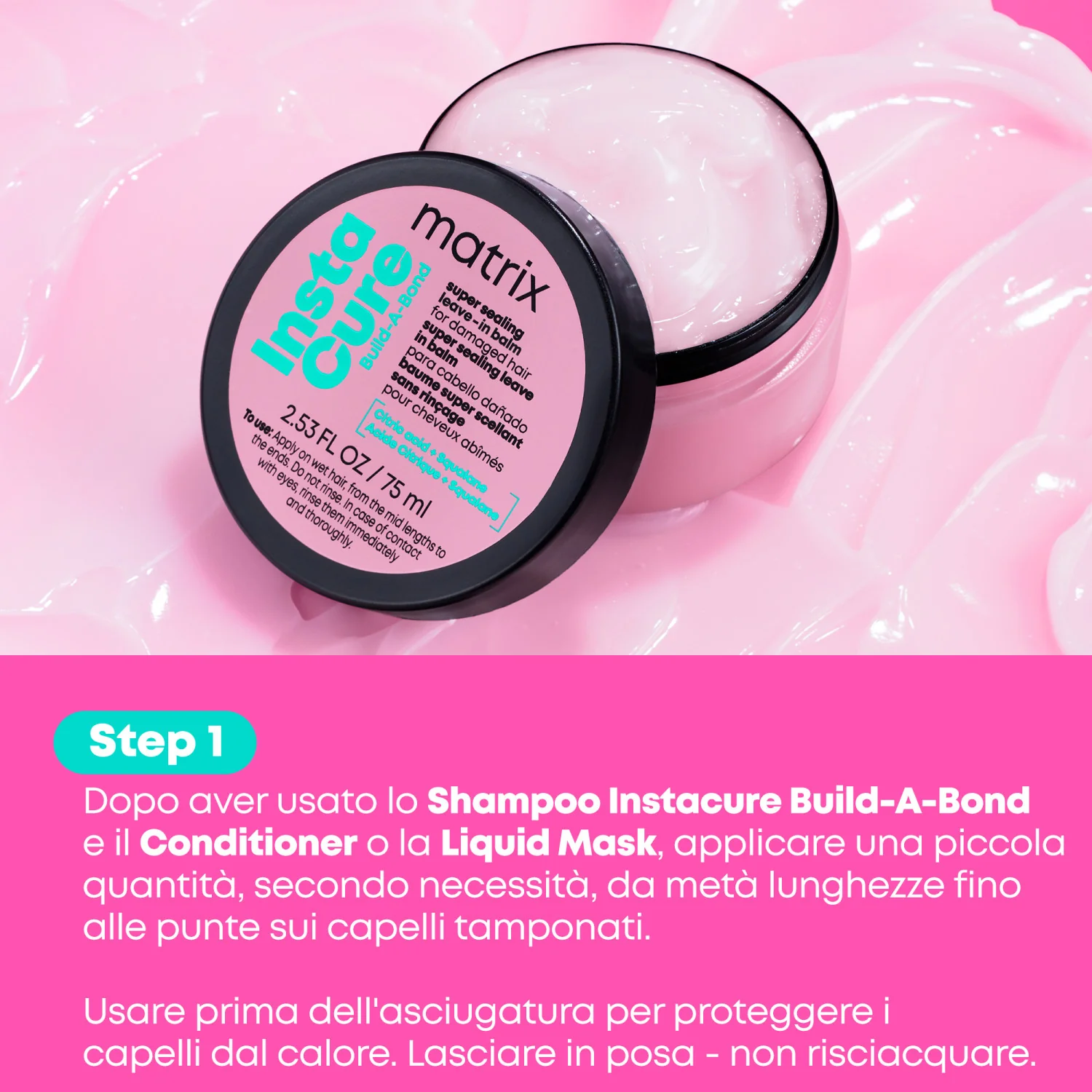 Total Results Instacure Build-A-Bond Super Sellador Bálsamo sin enjuague - Gel para el cabello, Crema para el cabello y acabado