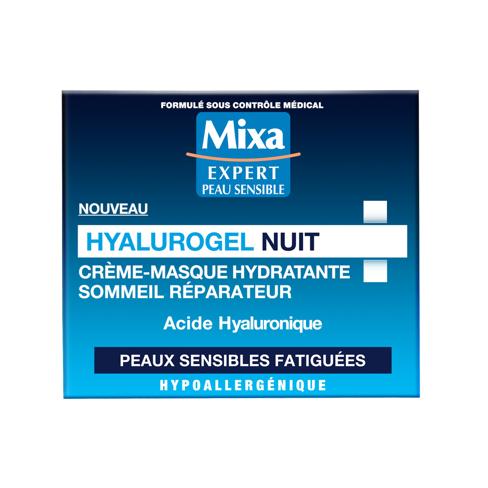 mixa Mixa Soin Hyalurogel Crème hydratante nuit réparatrice 50ml Hyalurogel Nuit Creme-Masque HydratanteSommeil Réparateur