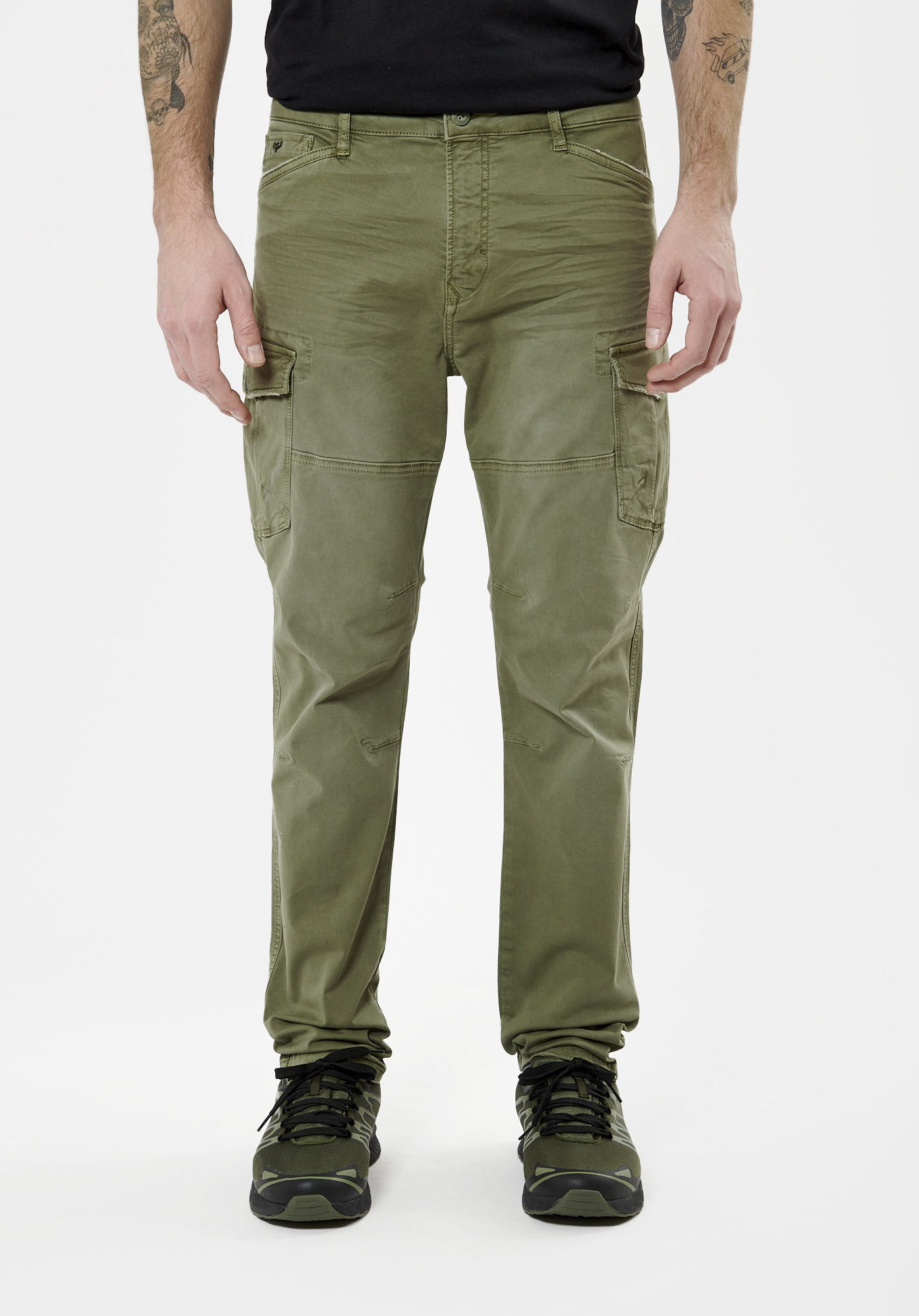 KALIS  Jean relaxed kaki Homme