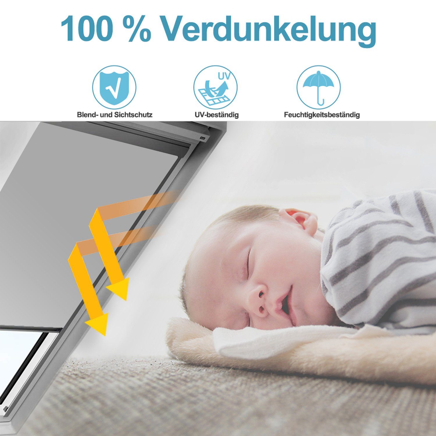 Seitenzugrollo Rollo ohne Bohren, verspannt, Verdunkelung, verdunkelnd, verspannt, Clanmacy, Gewebe, Blickdicht, Drinnen, Verdunkelung, Sonnenschutz