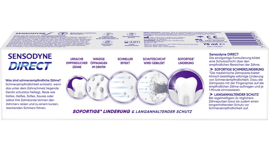 Sensodyne Direct Zahncreme 75 ml