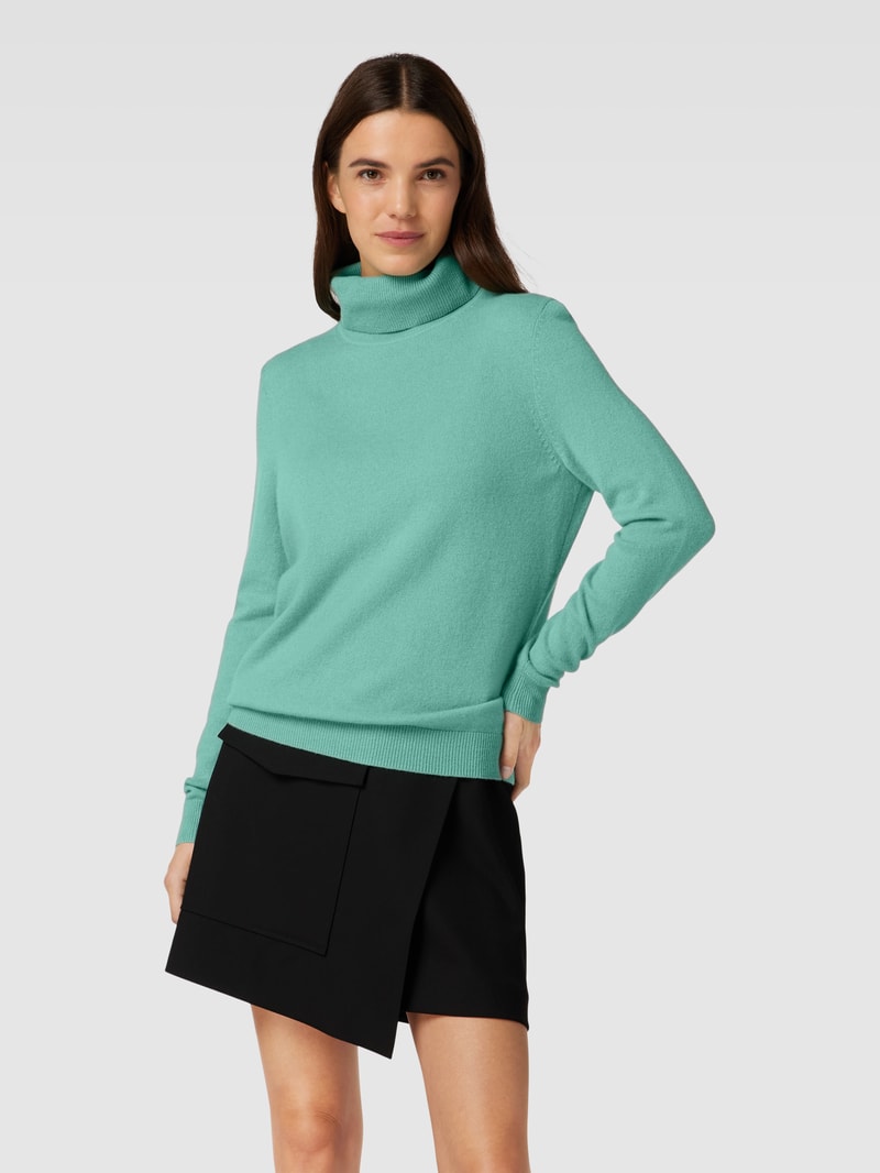 Kaschmirpullover in melierter Optik in schilf
