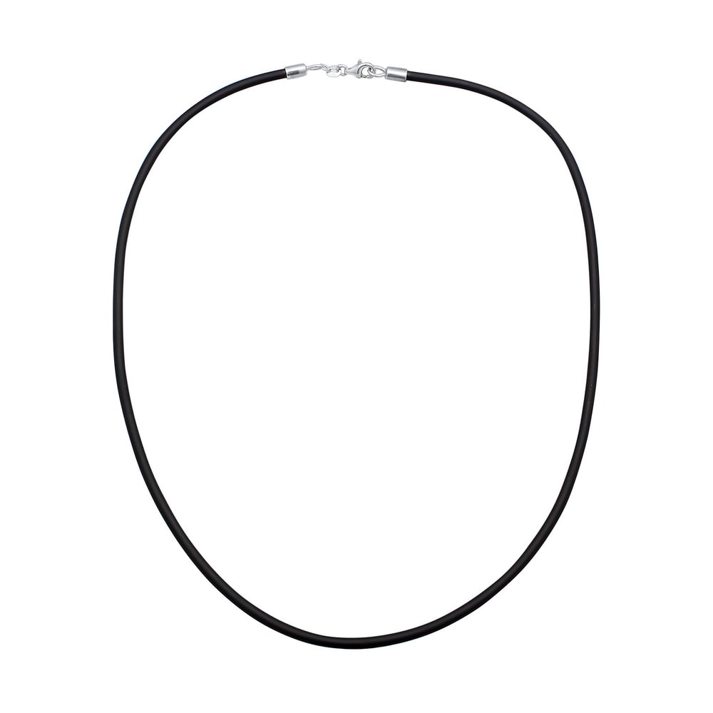 KUZZOI KUZZOI Collier Hommes Basic Intemporel avec caoutchouc en argent sterling 925 collier