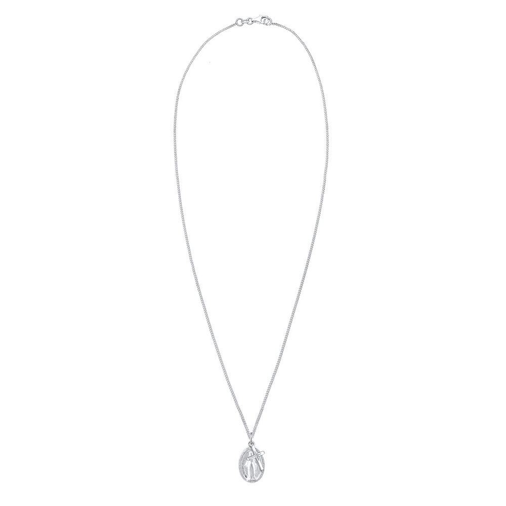 Elli Elli Collier Femmes Madone Croix Pendentif Spirituel en Argent Sterling 925 Bijoux