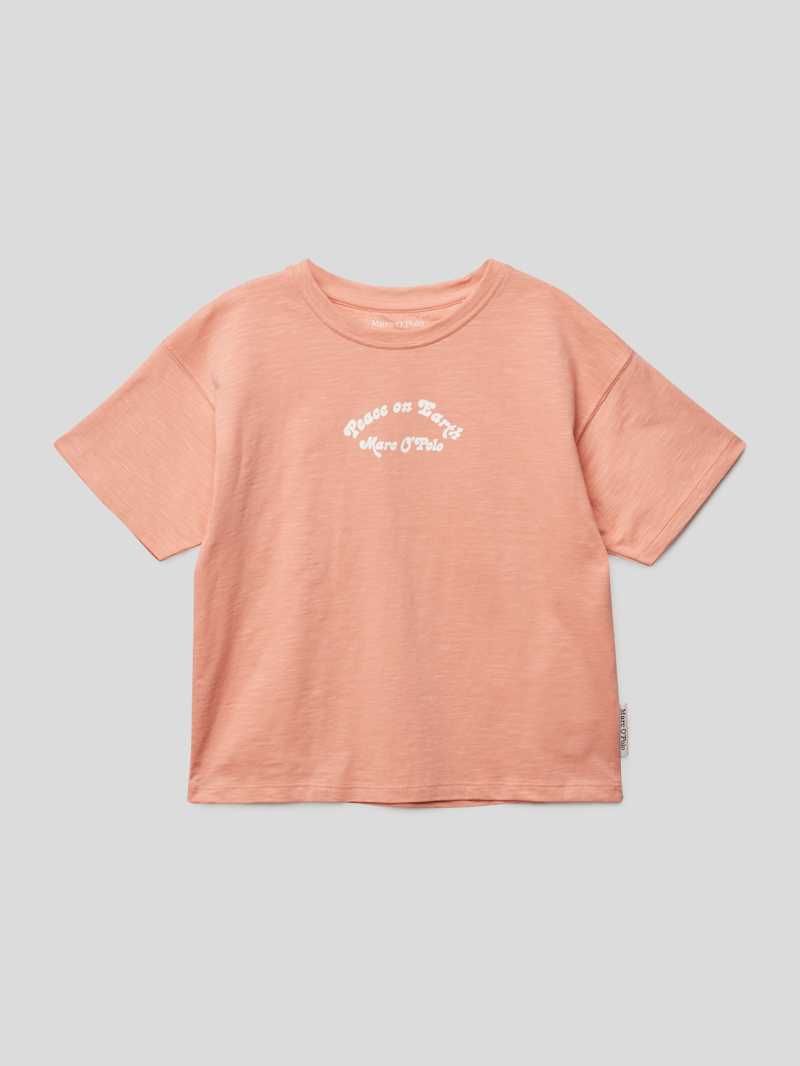 T-Shirt mit Statement- und Logo-Print in offwhite