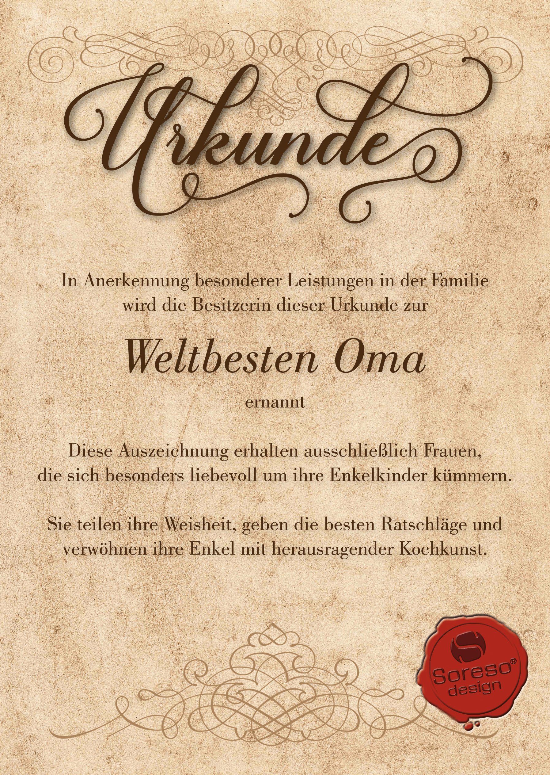 Soreso® Dekokissen Geschenk für Oma und Opa Weihnachten, Geschenk-Set