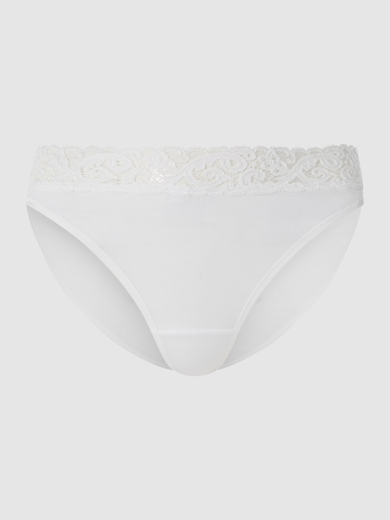 Slip aus Baumwolle mit Spitze Modell Moments in weiß