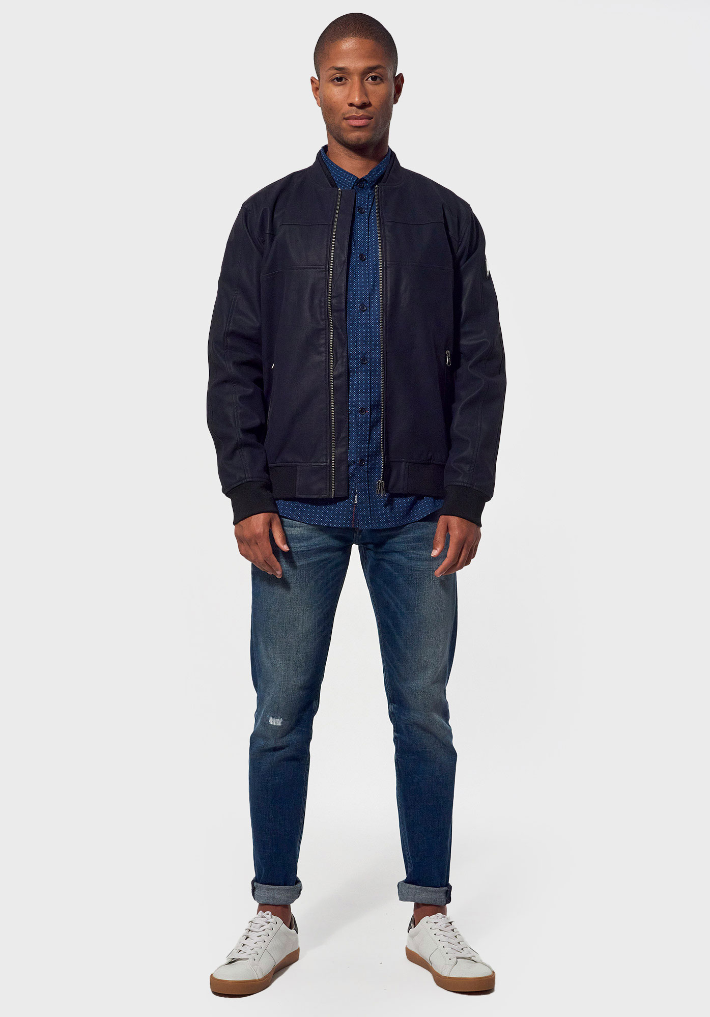 ARES   Blouson régular bleu Homme