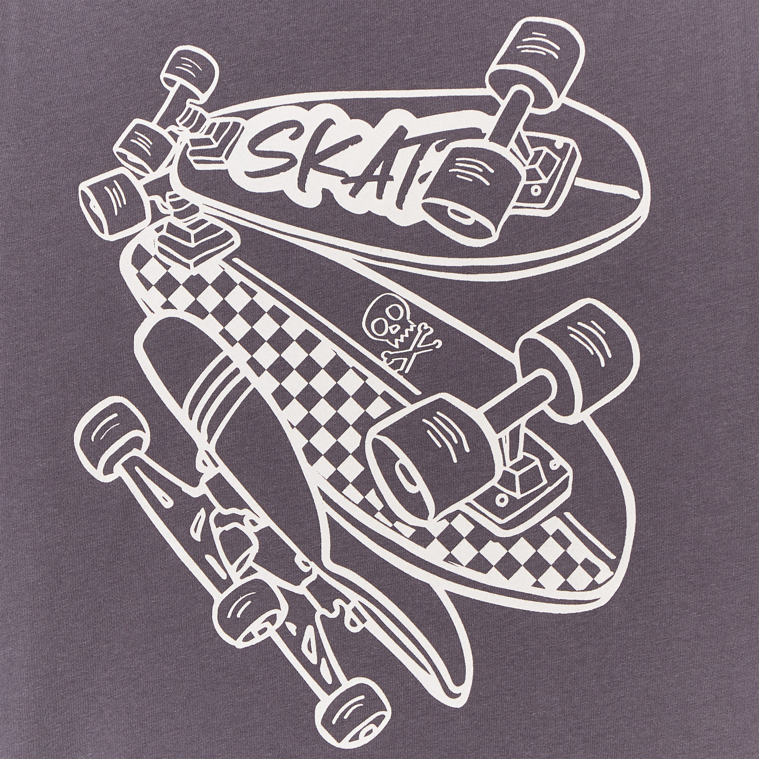 T-shirt col rond manches longues coton gris foncé garçon | La Halle