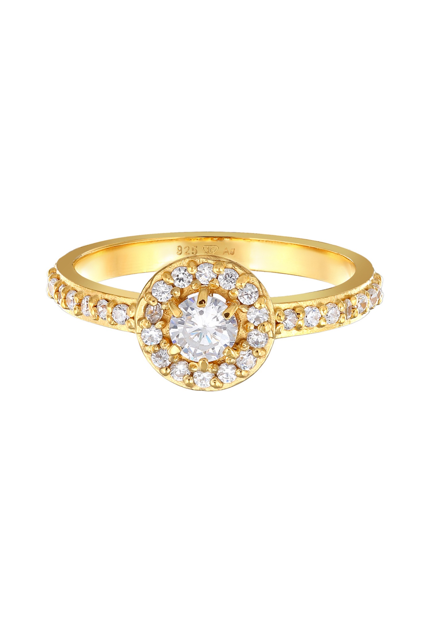 Anello di fidanzamento classico da donna Elli con cristalli di zirconi cubici in argento sterling 925