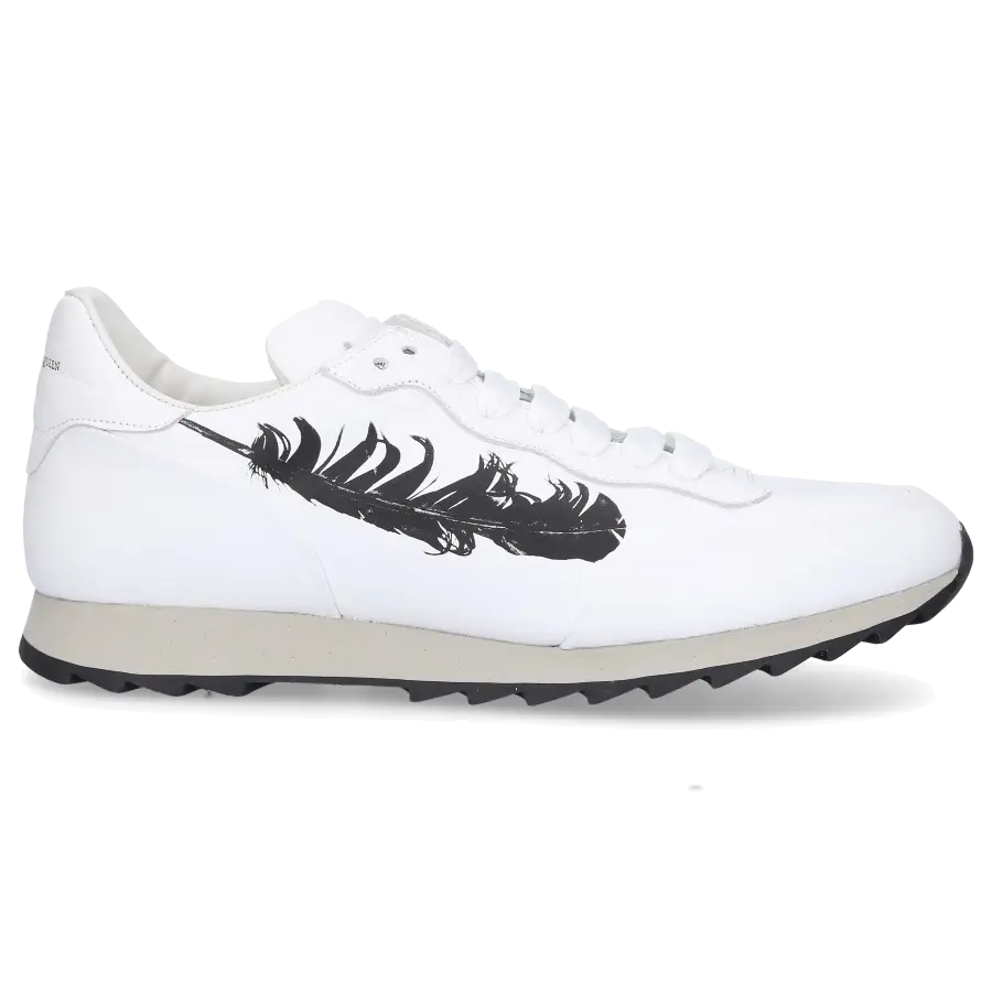 Alexander McQueen - Sneaker low FEATHER Kalbsleder - weiß