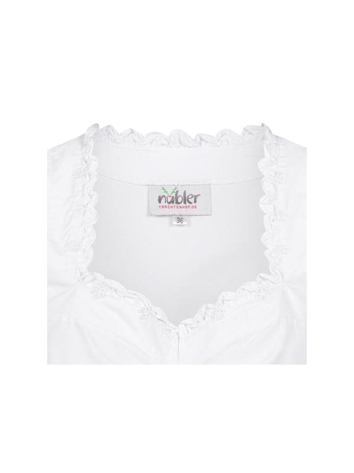 Nübler Dirndlbluse 3/4 Arm Isabel in Weiß günstig kaufen