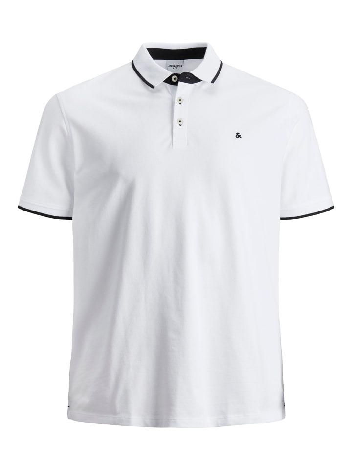 JACK & JONES PLUS Poloshirt in White günstig kaufen