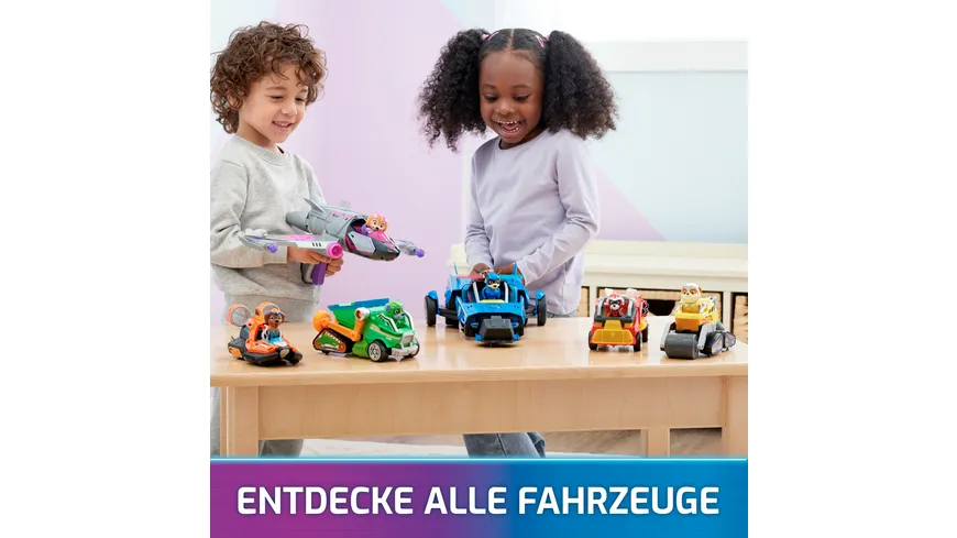 Spin Master - PAW Patrol: Der Mighty Kinofilm, Chases Deluxe Superhelden-Raketenfahrzeug