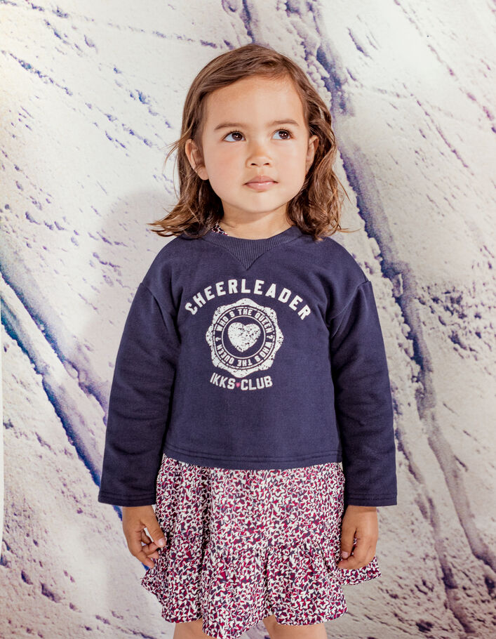 Robe 2-en-1 imprimé étoiles avec sweat bébé fille