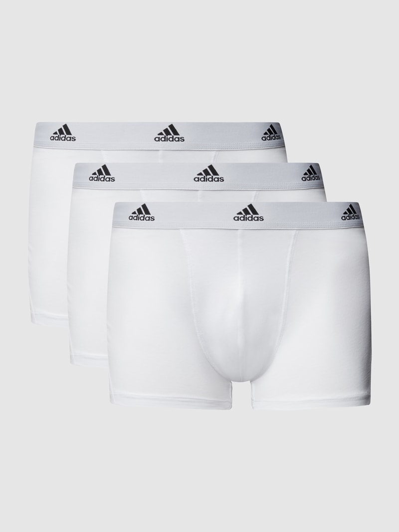 Trunks mit Label-Schriftzug im 3er-Pack in weiß