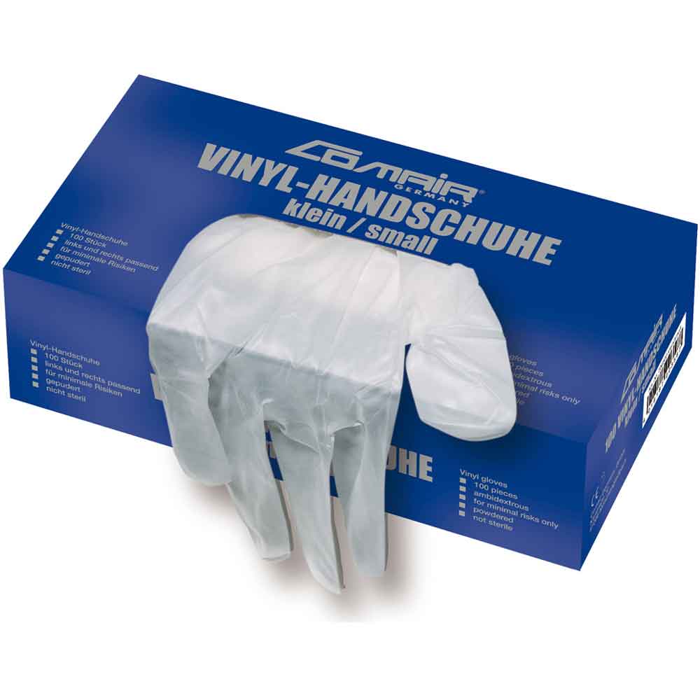 Comair Vinyl-Handschuhe gepudert klein 100er Box
