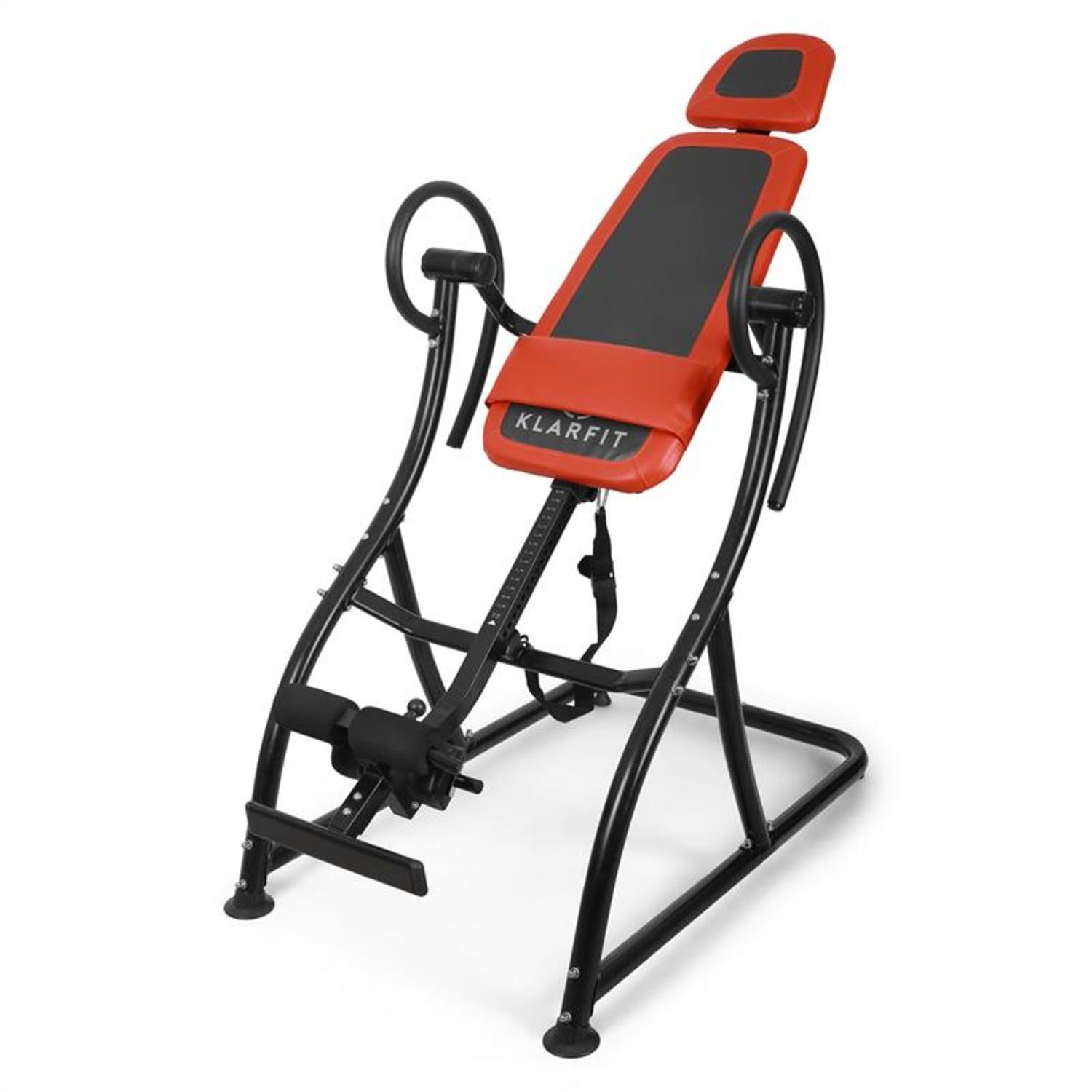 KLARFIT Rückentrainer Relax Zone Comfort Inversionsbank, (Set, mit Rückenkissen), Schwerkrafttrainer Fitness Gym Inversionstrainer