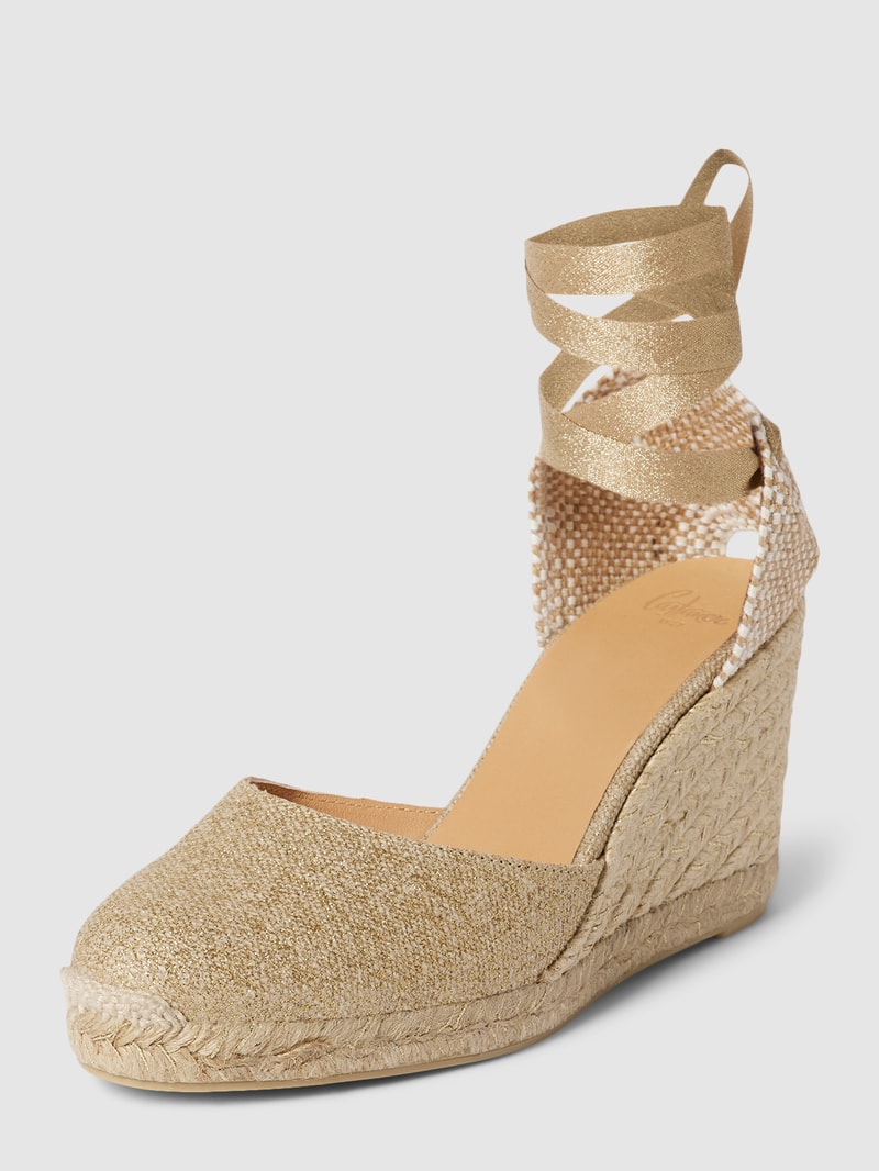 Wedges mit Effektgarn Modell 'CARINA' in gold