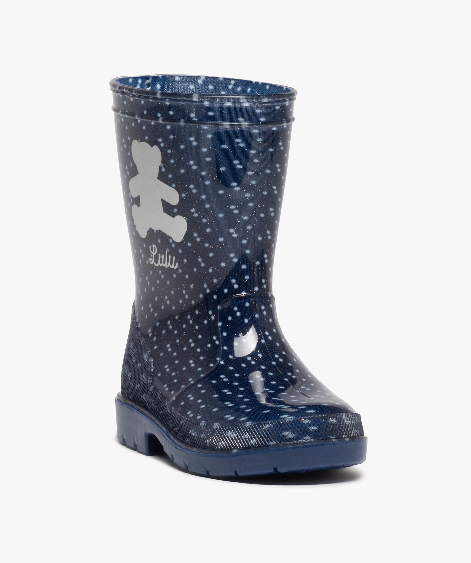 Bottes de pluie fille à pois et à paillettes – LuluCasta... noir | GEMO