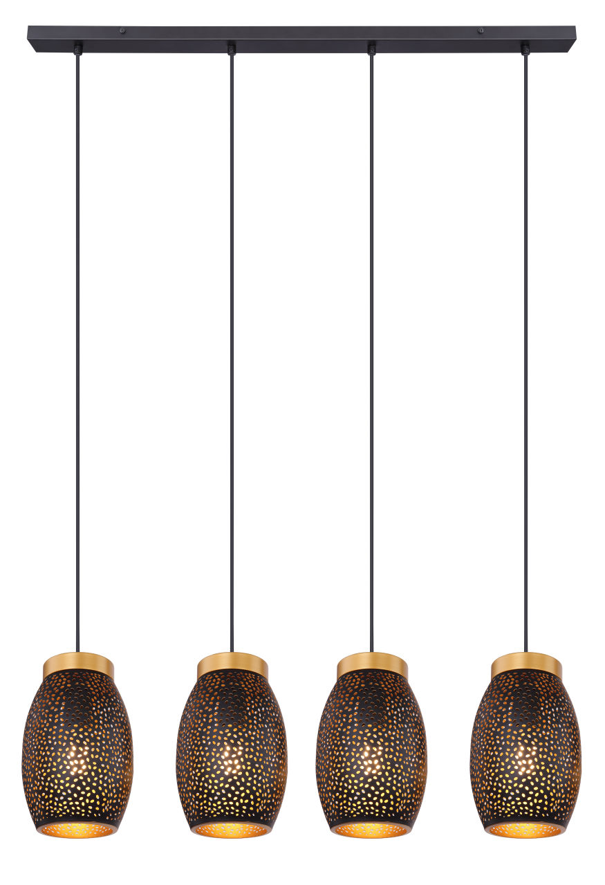 Globo Lighting - NARRI - Hängeleuchte Metall goldfarben, 4x E27