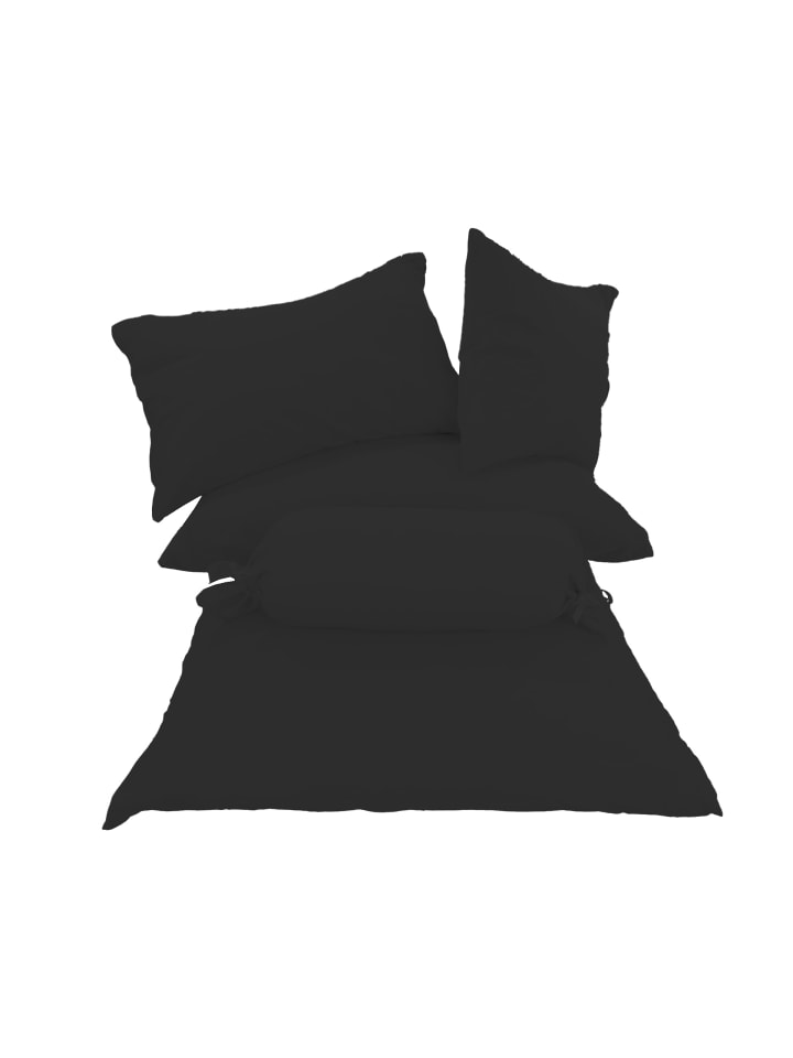 Traumschloss Exclusiv Edel-Jersey Kissenbezug in schwarz günstig kaufen