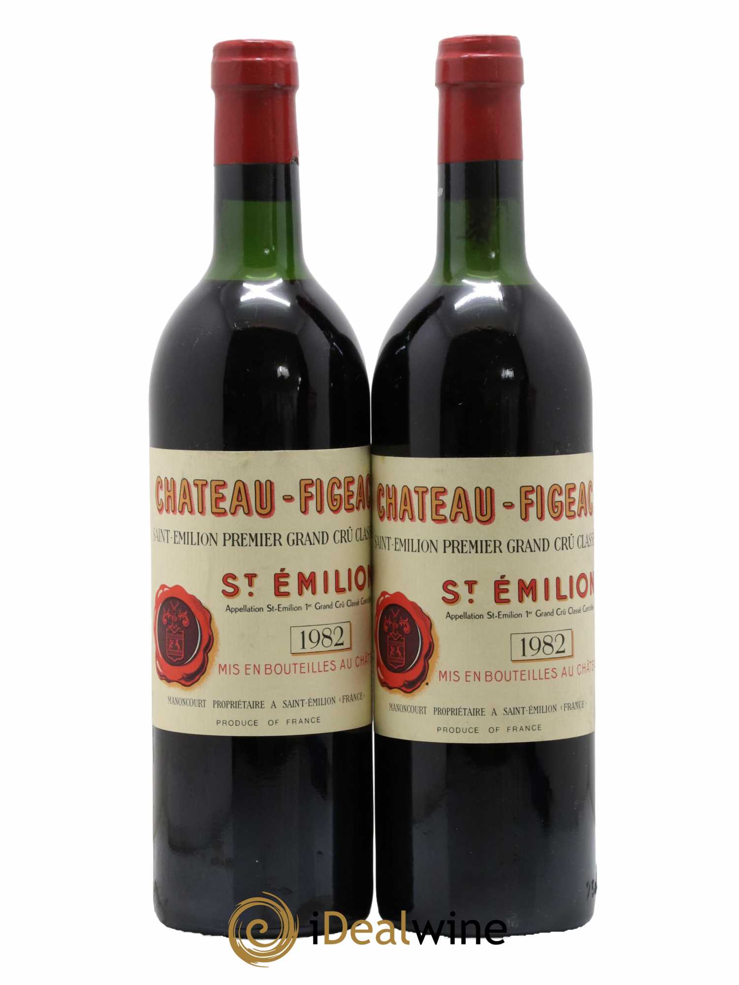 Château Figeac 1er Grand Cru Classé A  1982 - Lot de 2 Bouteilles