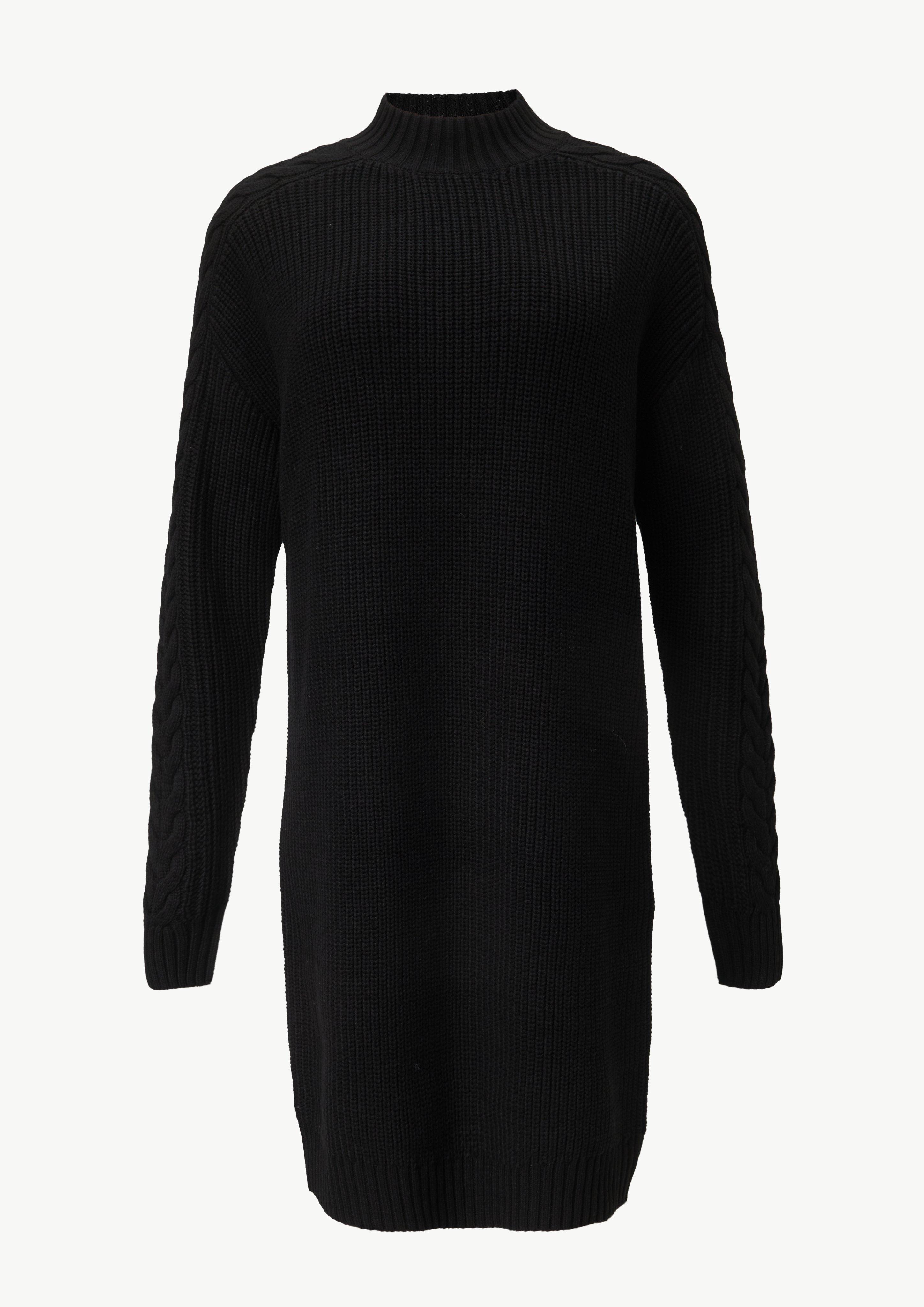 Kleid mit Musterstruktur - schwarz