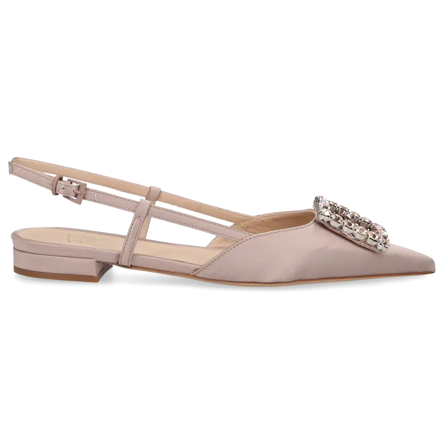 Roberto Festa - Sling-Ballerinas LAVANDA Seide - beige