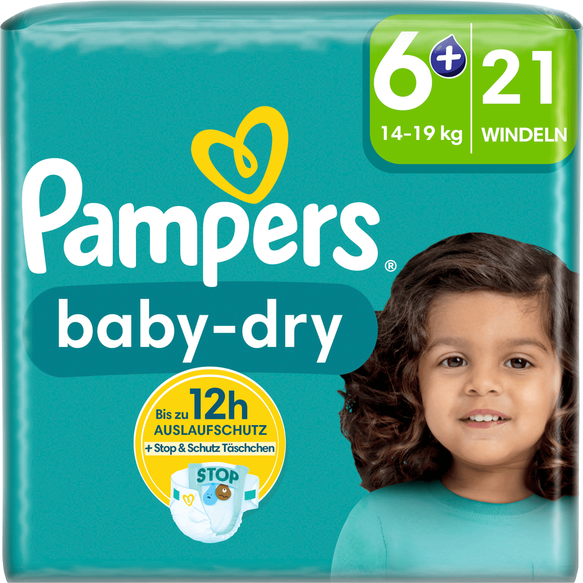 Windeln Baby Dry Gr.6+ Extra Large (14-19kg), 21 St