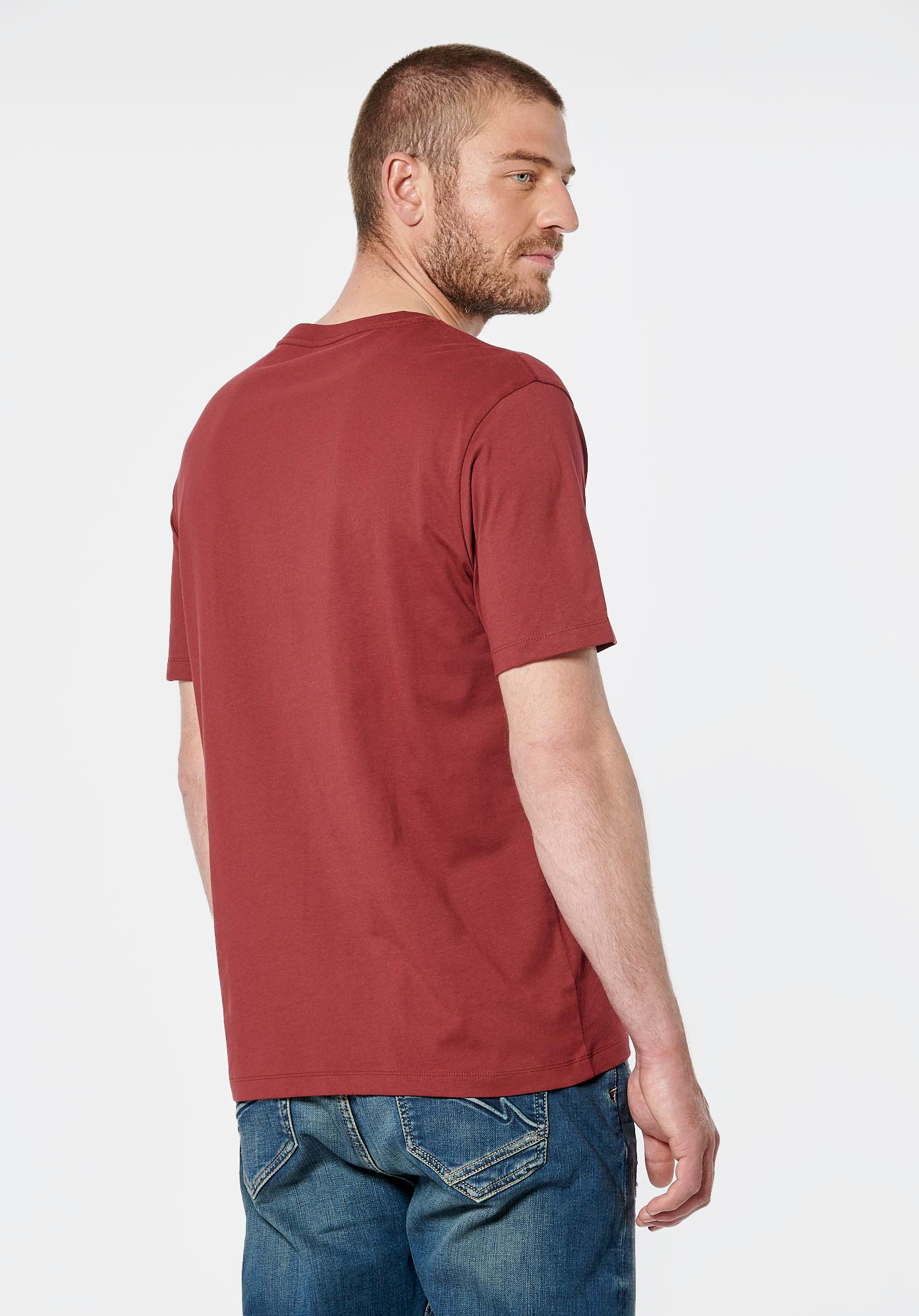 BRYZO  T-shirt bordeaux homme 100% coton