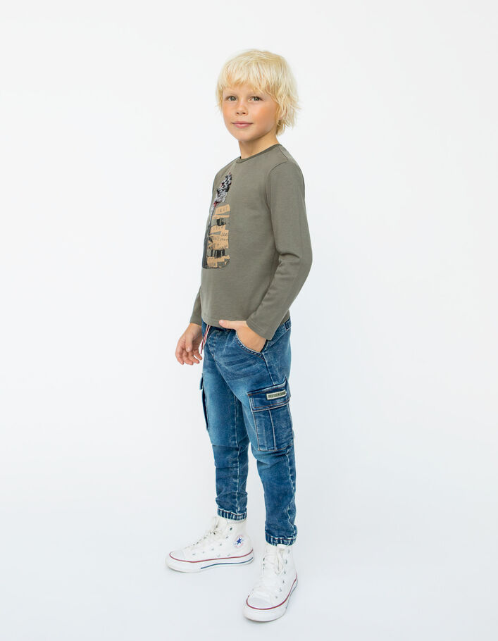 Jogger EASY BATTLE en jean bleu garçon