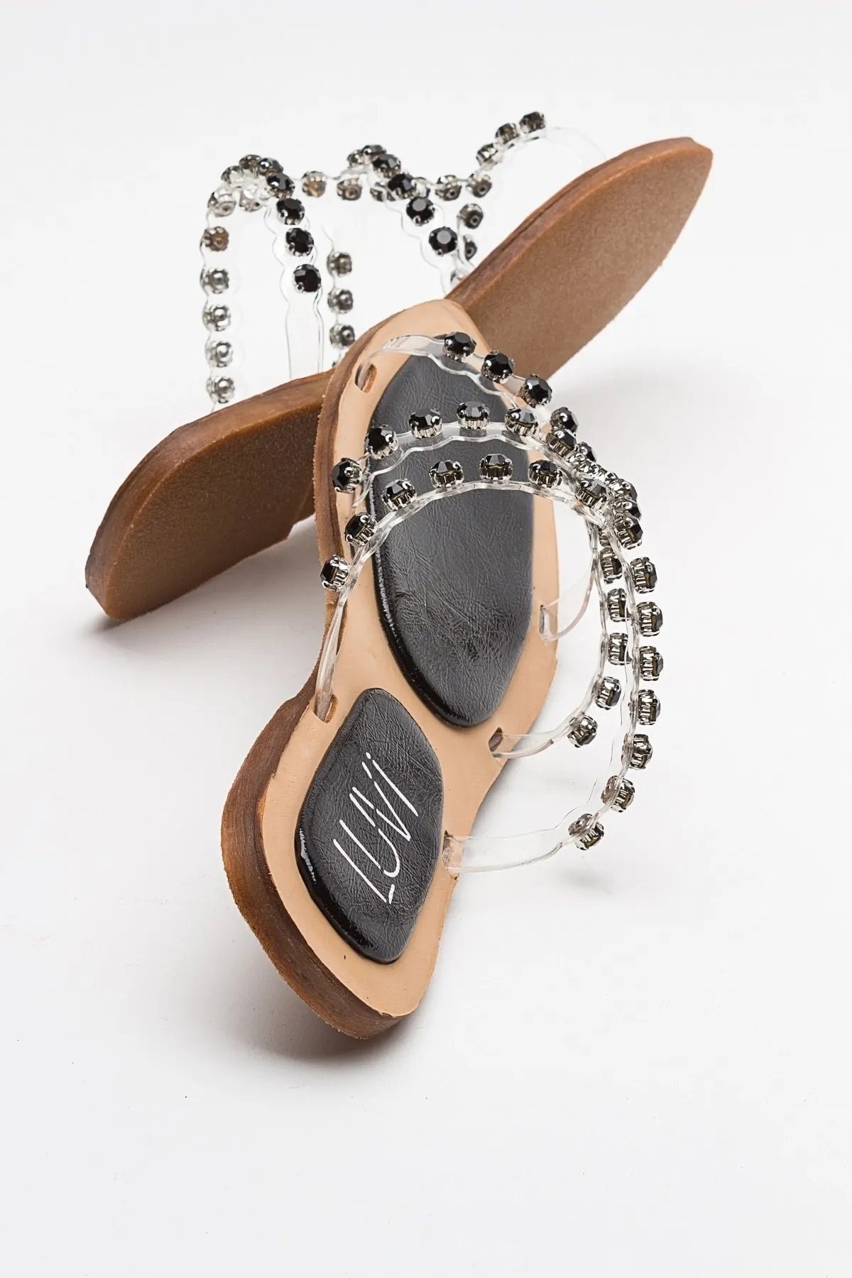 LuviShoes  FLEP Black Stone Damen-Hausschuhe
