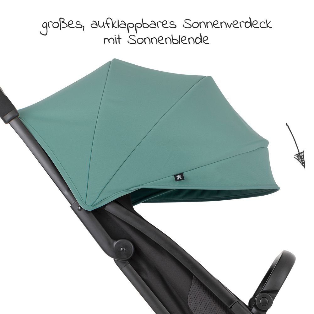 Graco Kinder-Buggy Myavo - Mint, Sportwagen mit Liegefunktion, Regenschutz nur 5,8 kg bis 22 kg faltbar