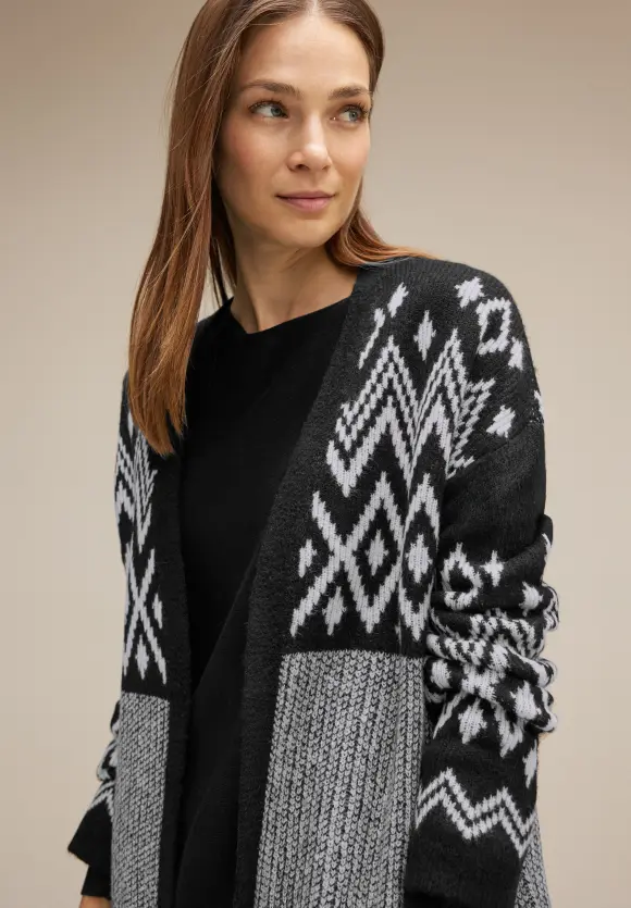 Street One Offener Cardigan mit Muster