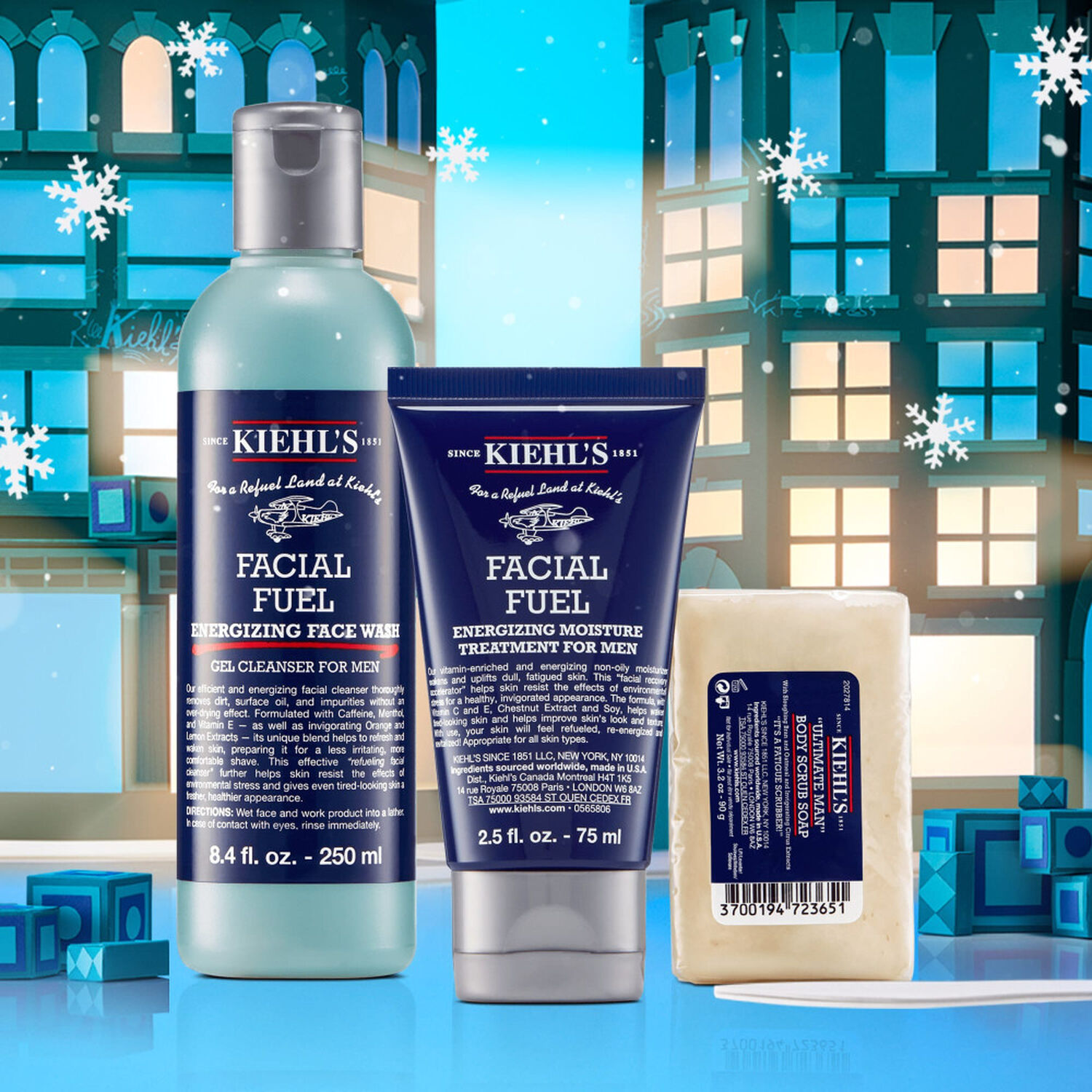 kiehl's Facial Fuel Coffret Soin Energisant pour Homme