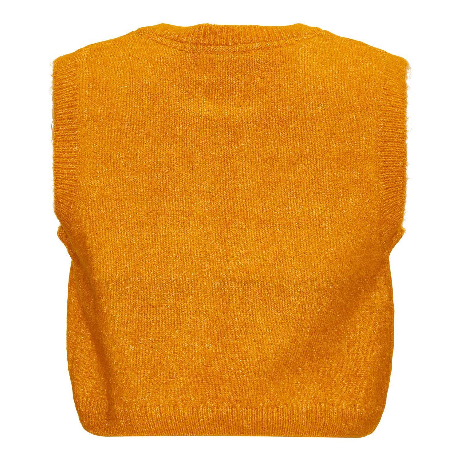 suebidou Strickweste Weiche Weste in Spice mit funkelnden Bienenstickereien für Mädchen