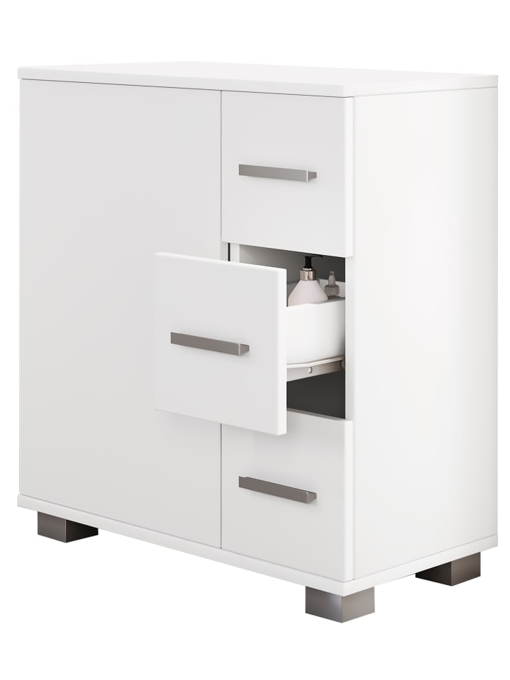 VCM  Holz Badmöbel Midischrank Bad Schublade Zalo in Weiß günstig kaufen onesize